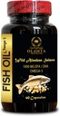 Omega 3 Fish Oil - Sorgente Omega 3 supplemento, Wild-Caught Fish Oil, Organic Omega 3 Fatty Supplements frutteto 1 bottiglia 60 capsule