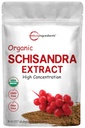 Polvere dell'estratto di Schisandra organica, 8 oncia, adaptogen tradizionale e filler libero, supplemento di Schisandra puro, sostiene il detox del fegato e la salute cognitiva, nessun OGM