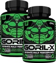 Testosterone Booster supplemento per gli uomini - Goril X Workout maschio ingrandimento Pillole 1000mg - aumentare la dimensione, la forza & energia - con Horny Goat Weed, Tongkat Ali & Tribulus Terrestris - 60 capsule (2pk)