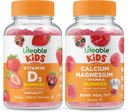 Vita Vitamina D Bambini + Calcio Magnesio Bambini, Gummies Bundle - Grande Assaggio, Supplemento di vitamina, Senza glutine, OGM Libero, Gomma masticabile