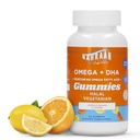Halal Omega 3 per adulti e bambini - Omega 3 Gummie vegetariane con limone e arancio aroma - Adulti e bambini Gummies - 60 Conte