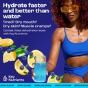 KEY NUTRIENTs Multivitamin Electrolytes Powder Packets - Delicious Blueberry Lemonade 40 Pack Hydration Pack Pack - polvere di idratazione di viaggio - senza zucchero, senza calorie, senza glutine - Made in USA