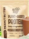 Polvere di proteina vegana organica – aroma di burro di arachidi, pianta-basata, senza glutine, non OGM, Soy-Free, 20g Protein Per Serving, Ideale per Smoothies, Shakes, Cuocere, Cucina (1 pacchetto, 20 Serve)