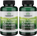Swanson Senna Psyllium Cascara Complex GI Tratto Regolarità Supporto 90 Capsule (2 Confezione)