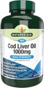 Natures Aid Olio di fegato di cod ad alta resistenza 1000mg con vitamina A & D - 180 capsule