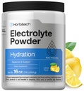 Horbäach Electrolytes Powder | 16 oz | 130 Servings | Integratore di idratazione | Vegetariano | Keto-Friendly | Non OGM, Gluten Free Formula | Limone Flavor