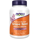 NOW Integratori, Estratto di semi di Uva, Forza massima 500 mg (un estratto altamente concentrato con un minimo di 90% polifenoli), 90 capsule di Veg
