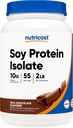 Nutricost Soy Protein Isolate Powder, 2 LB Milk Chocolate - 10 Grammi di Proteine Per Serving, Vegan, GMO-Free & Gluten Free