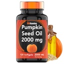 tnvitamins Olio di semi di zucca - 2000 mg Per servire x 120 Softgels | Integratore di olio di semi di zucca per la crescita dei capelli e controllo della vescica*