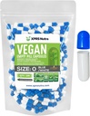 XPRS Nutra Size 0 Capsule Vuote - 100 Count Empty Vegan Capsule - Pillole Vegetariane - DIY Capsule Vegetali Riempimento - Capsula Pillola Veggie per Do-It-Yourself Suplements (Blue/White)