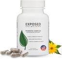 Exposed Skin Care, Probiotic Supplement Complex con 1 miliardo di CFU – Probiotici giornalieri per la pelle, Gut e Immune Health Support – Digestive Wellness Formula per gli uomini e le donne – Non OGM, 60 capsule