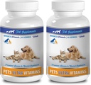 gatto Vitamine e Supplementi Fur - Ultra Vitamine per Animali - Cani e Gatti - Minerali Potenti - Gatto Calcium - 2 Bottiglia (180 Cuci)