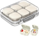 Organizzatore di pillole SOFISO 4/6 Grid Assemblaggio gratuito Organizzatore di medicina di viaggio 10 giorni organizzatore di pillole portatile scatola di pillole impermeabile caso di medicina quotidiana caso di carico per vitamine, oli di pesce, integratori