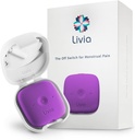 Livia Dispositivo di sollievo del dolore mestruale, Viola – Off-Switch per il dolore di periodo – Portable & Discreet – Batteria ricaricabile fino a 12 ore – Kit completo con Stick-On Pads – Il partner di viaggio Go-to
