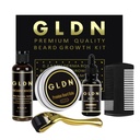 GLDN Beard Kit | Include olio del cuscinetto, siero del cuscinetto, cuscinetto Comb & Beard Derma Roller