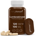 LongLifeNutri Lumbrokinase 100mg – Attività massima 2.000.000 di unità per servire, 120 capsule vegetariane, alimentazione di 2 mesi, supplemento naturale di enzima per la salute circolatoria, laboratorio testato, fatto in USA