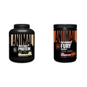 Animale 100% Whey Protein Polvere Vanilla 4lb Bundle Fury Pre Workout Powder Supplement Watermelon 16.96oz