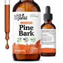 Tintura dell'estratto della corteccia di pino selvatico e organico - Supporto antiossidante - Integratori del pino del Pinus - Gocce liquide della corteccia marittima francesi - Alimentazione 2-Month - Vegan, Alcohol & Sugar-Free - 2 fl oz