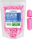 XPRS Nutra Size 1 Capsule Vuoti - 500 Conta Capsule Gelatini Vuoti - Riempimento Pillola Capsule fai da te - Pure Bovine Pill Gel Caps per Do-It-Yourself Supplements (Pink)