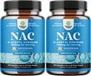 NAC supplemento N-Acetyl Cysteine 1000mg - Vegan ad alto assorbimento Non-Smelly NAC 1000mg capsule Glutathione Precursor per la pulizia del fegato Detox & Repair Plus Lung Health and Immunity Support (4 mesi)