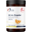 Progetti per la salute BCAA Polvere con L-Glutamina - Aminoacidi a catena ramificata Polvere + L-Glutamina Supplemento per sostenere muscoli + uscite di lavoro - Miscela di bevanda aromatizzata arancione (30 Serve / 270g)
