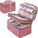 Organizzatore della bottiglia della pillola della borsa di stoccaggio della medicina con l'organizzatore portatile della bottiglia della borsa di viaggio del sacchetto per il kit della scatola di pronto soccorso della casa di emergenza (rosso)