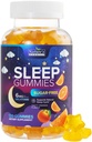 Cummie per il sonno 6mg per il servizio - Zucchero gratis Melatonin Gummy Supplemento per gli adulti - Gomma naturale Zero Sugar Sleeping per gli adulti e i bambini, Aroma arancione, Supporto per il sonno ad alta resistenza - 120 Gummies