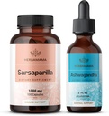 HERBAMAMA Sarsaparilla e Ashwagandha Kit - Bundle di 1000 mg Sarsaparilla Root Capsule & Ashwagandha Root Tincture 2 fl oz - Vegan, Non OGM, Sugar & Alcohol-Free - 2 Pack