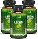 Irwin Naturals Double Potency 5-HTP Extra - 60 Liquid Soft-Gels, Confezione da 3 - per Rilassamento & Serotonin Production - 90 Total Servings