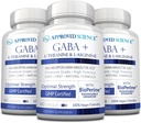 Scienza approvata GABA+ - Promuovere la calma, migliorare il sonno, Boost Mood - GABA, L-teanina, L-arginina, vitamina B6, BioPerine - Alto assorbimento - 180 capsule - Vegan