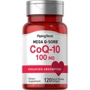 Piping Rock CoQ10 100mg | 120 Softgels | con estratto di pepe nero | Non OGM, Integratore senza glutine