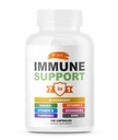 SIRUNES Booster immunitario - Supporto per l'immunità Multivitamina - Vitamina C e D3, Elderberry, Zinco, Echinacea, Ginger, Turco - Antiossidante, Energia e Vigor, Brain Boost (Sostegno immunitario capsule)