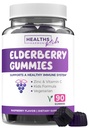 Sambucus Elderberry Gummies per bambini - Supporto immunitario per bambini Gummies con vitamina C e zinco nero Elderberry per il benessere quotidiano e stagionale - Vegan Non-GMO & Lab verificato (3 mesi di alimentazione)