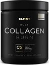 Polvere Super Collagen ELMNT per la perdita di peso delle donne + bellezza w. Probiotici, Acido ialuronico, ACV, KSM-66, Biotina - Premium Multi Collagen Peptides Protein Supplement Colageno per le donne (Unflavored)