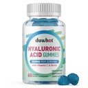 Gummie di acido ialuronico, Integratori di acido ialuronico con vitamina C & Biotina 5000mcg per pelle, capelli, salute delle unghie, Integratori delle articolazioni per le donne e gli uomini, Basso zucchero, Vegan, Non OGM, 60 conteggi