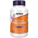 NOW Alimenti Integratori, Policosanol 40mg con Pianta di Pino Sterols e Hawthorn, Extra Forza, 90 capsule di Veg