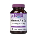 Bluebonnet Nutrizione Vitamina A & D3 25.000 UI/1.000 UI da Mare Profondo, Acqua Fredda, Olio di Pesce - Per la salute degli occhi e la funzione immunitaria* - Gluten Free - Dairy Free - Distillato molecolare - 100 Softgel/Servings
