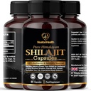 Capsule Himalayan Shilajit - 100% Pure & Natural 90 Vegan Pills - Gold Grade Wellness, Energy & Vitality Supplement per Uomo & Donne - Grade A Shilajit Rich in Acido Fulvic & Humic