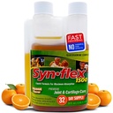 1500mg Liquid Glucosamine & Chondroitin - Alta concentrazione Fast-Absorbing Formula Orange Flavor aiuta il supporto Joint & Cartilage Health - con White Willow Bark, Manganese & Boswellin (32 giorni di alimentazione)