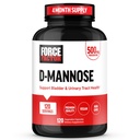 FORCE FACTOR D Mannosio, D-Mannose 500mg Supplemento per sostenere la salute del tratto urinario per le donne e gli uomini, integratori di controllo della vescica, qualità premium, vegan, non OGM, 120 capsule