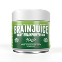 BrainJuice Nootropics Brain Support Supplemento, Polvere senza glutine per energia e messa a fuoco, Bere Mix con L Theanine, Alpha GPC, Vitamina B, Estratto di tè verde biologico Caffeina, Classico, 15 Serve