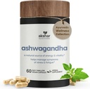 Akshar Ayurveda - Capsule Ashwagandha con Estratto di Radice di Ashwagandha e Polvere - Supporto di erbe adaptogenico per Stress, Mood, Energy & Vitality - Integratori Vegan Cruelty-Free Ashwagandha (60 Conte)