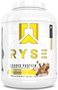 RYSE ha caricato la polvere proteica - Toast di cannella - isolato e concentrato di proteine del siero di 25g con fibre prebiotiche & MCT - basso carbo, basso zucchero, digestivo-amichevolmente - 54 Serve / 4 lb vasca
