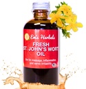 Em's Herbals Fresh St. John’s Wort Oil - Wild Harvested in USA, Soluzione naturale per Nerve Discomfort, Eruzioni cutanee, Cura del dolore, Scarpa e Traslochi - Pelle, Faccia, Corpo, Capelli, Olio di massaggio (4 Oz)