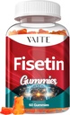 Integratori di Fisetin 500mg - Integratore Del Gomma, Miscela Antiossidante Potente per Supporto Sanitario Cellulare - Formula Vegan & Non OGM con Flavonoidi & Estratti di Pianta, Funzione Cognitiva Boost, 60 Gummies