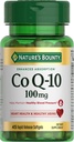 Bounty CoQ10 100mg per il supporto per la salute del cuore, non OGM Q-Sorb Coenzyme Q-10 Antiossidante Supporto e benessere cardiovascolare, Integratore alimentare, Softgel a rilascio rapido, 45 ct