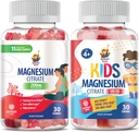 Gummie di Magnesio per Bambini 500mg e Gummie di Magnesio per Adulti - 100mg. Calze di Magnesio calma - Magnesio Citrato Chewable Supplement per Mood & Muscle Support