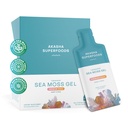 Akasha Superfoods Irish Sea Moss Gel, Liposomal Seamoss with Irish Sea Moss, Vitamina E, Citrus, Organic Vanilla, Glycerin, Skin, Energy & Gut Health Support for Women & Men, Sweet Citrus Flavor, 30 Ct