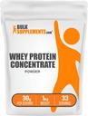 BulkSupplements.com Polvere di concentrato di proteine del siero - Integratore di polvere di proteine del siero, non zuccherato, senza glutine e senza glutine, 30g per porzione, 1kg (2.2 lbs) (Pack of 1)