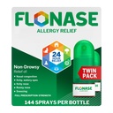 Spruzzo nasale dell'allergia di allergia di Flonase, 24 ore Medicina dell'allergia non dorsale, spray nasale misurato - 144 spray (pacchetto di 2) - Rilievo dell'allergia di caduta e stagionale
